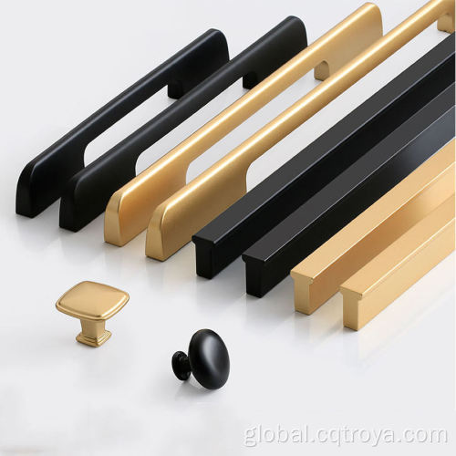 Black Modern Pull Handles Aluminium Alloy Furniture Hardware Handles Supplier